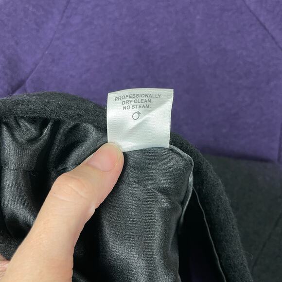 Classiques Entier | Purple Black Wool Blend Short Sleeve Button Layering Jacket - Picture 8 of 8